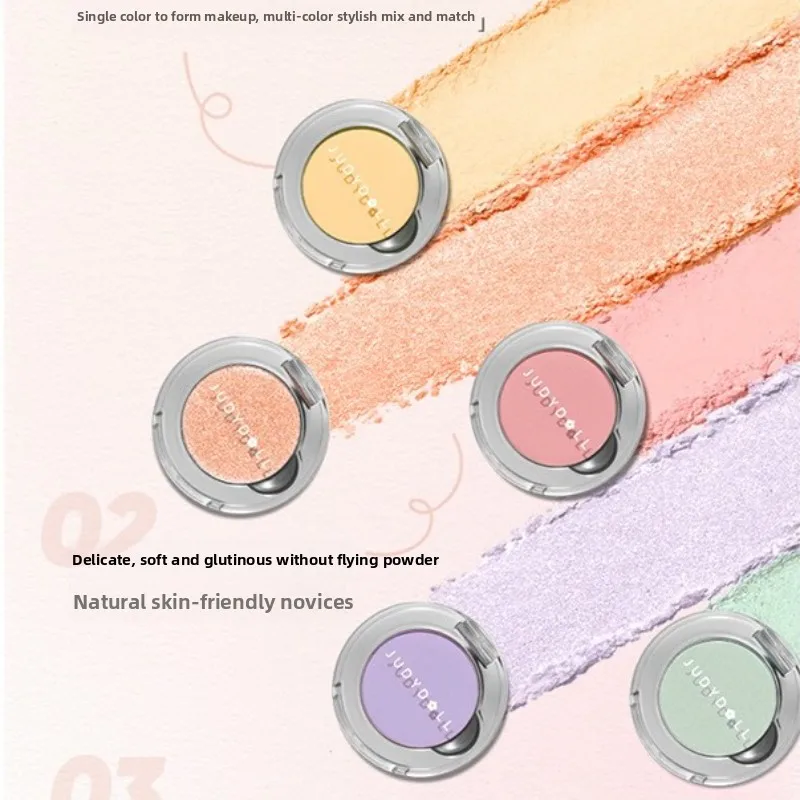 Judydoll 소프트 매트 컬러 아이섀도 단색 플래시 아이섀도 팔레트 편광 글리터 매트 아이섀도