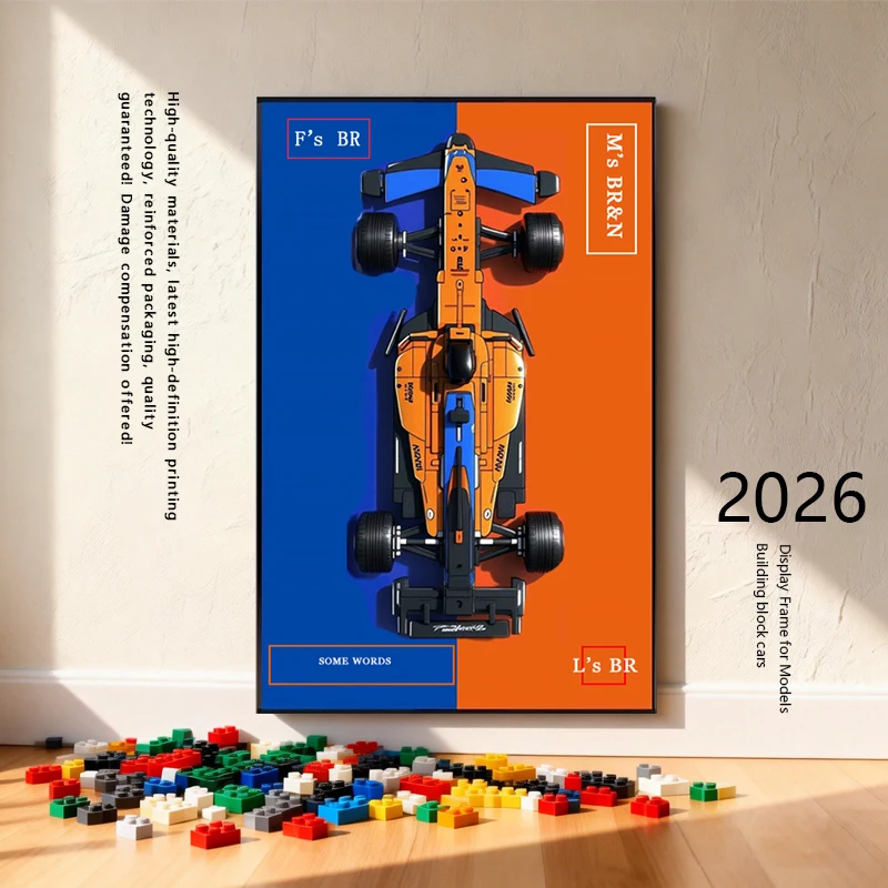 

2026 NEW Wall Mount Display box Display Wallboard suitable for LEGO 42141F1 technic building block car model Photo Frame