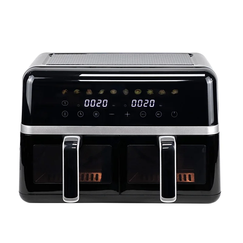 2024 Factory multifunctional stainless steel air fryer touch screen dual zone air fryer