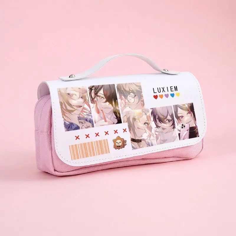 Nijisanji LUXIEM Mysta lke Vox Shu LUca Shoto Fashion Messenger Bag Pencil Case Large-capacity Storage Bag Stationery Box Gift