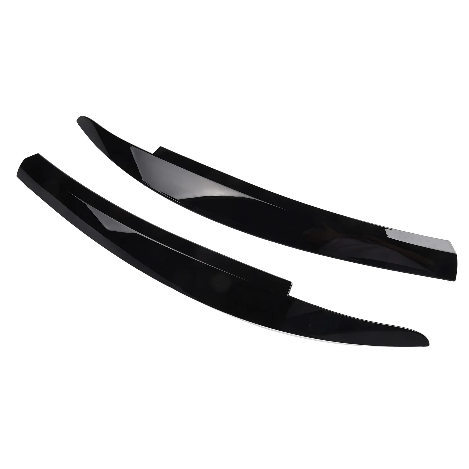 2Pcs Headlight Eyebrow Eyelid Cover Trim Sticker For Scirocco 2009 -17 Car Exterior Decoration Accessories Glossy Black Carbon