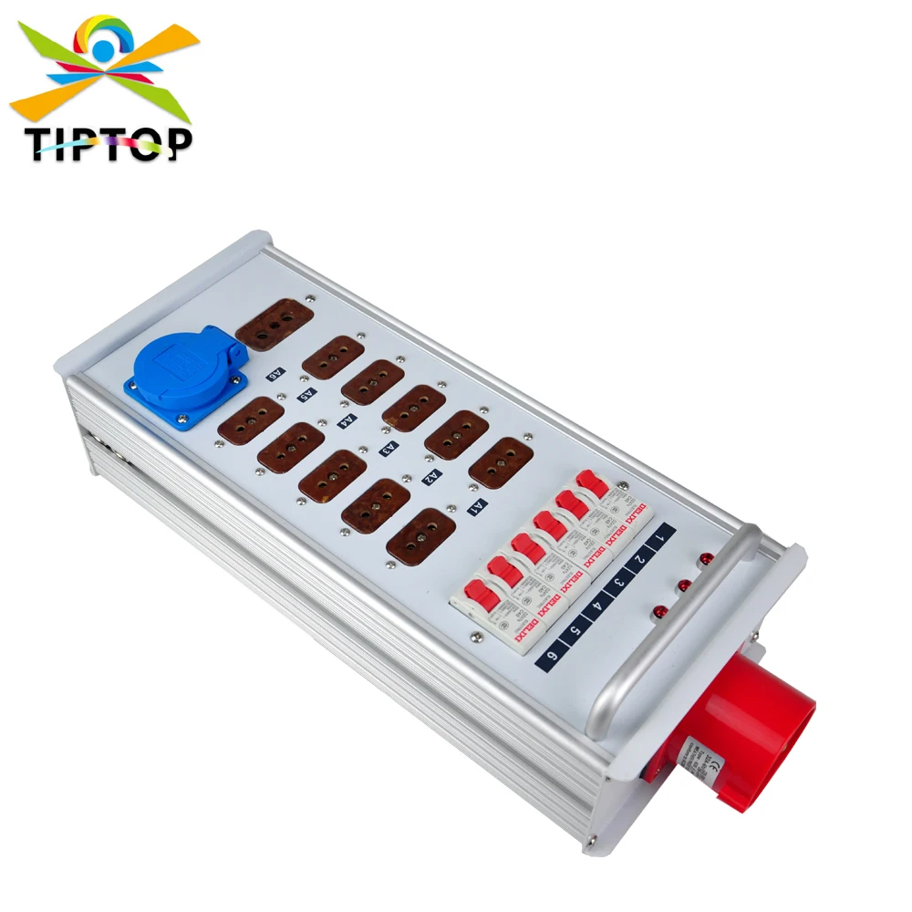 12 Outlet Power Junction Controller EU US AU Power Socket Electricity Split 21KW Heavy Duty Power Strip For Moving Head