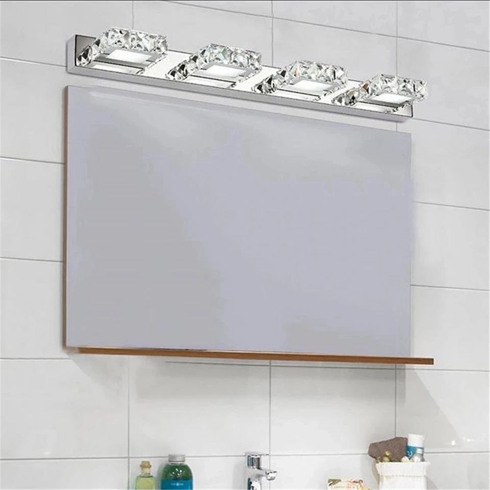 110v 220v 크리스탈 벽 램프, LED 화장대 조명, 욕실 거울 벽 조명, 메이크업 홈 장식, L16 cm, 32cm, 46cm
