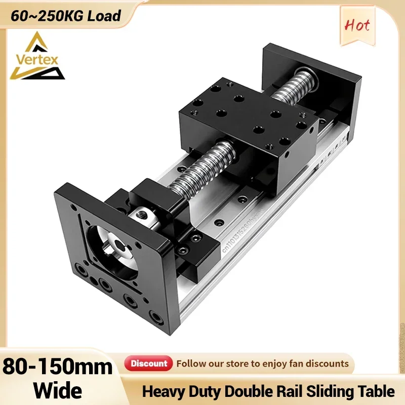 4 HGH20 Ball Screw Slide Table 200kg Heavy Duty Linear Guide Table Linear Motion Stage SFU1204/1605/1610/SFU2005/SFU2010