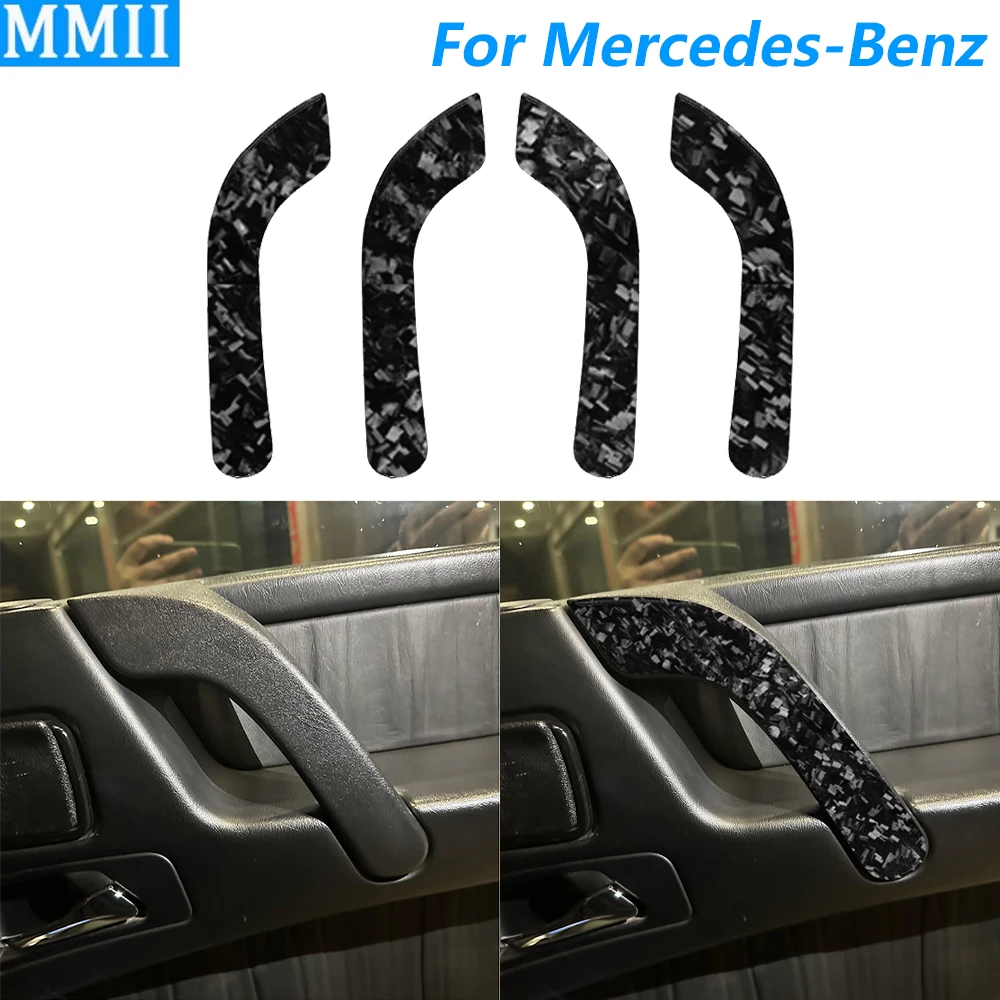 

For Mercedes-Benz G-Class W463 2004-2012 Forged Carbon Fiber Door Handrail Armrest Handle Panel Cover Car Accessories Sticker