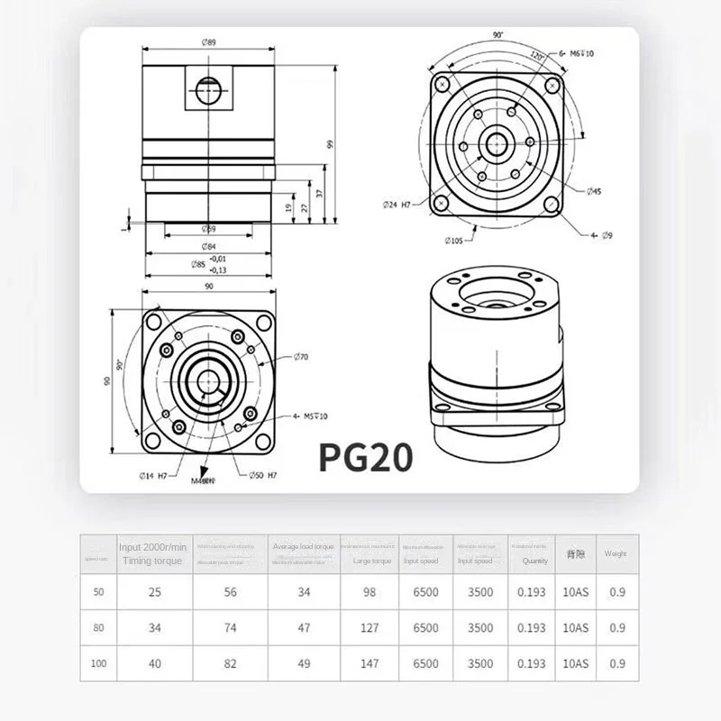 Imagem -05 - Impermeável e Dustproof Harmônico Redutor Robô Manipulador Conjunta Transmissão Direta sem Flange Automação Gearbox