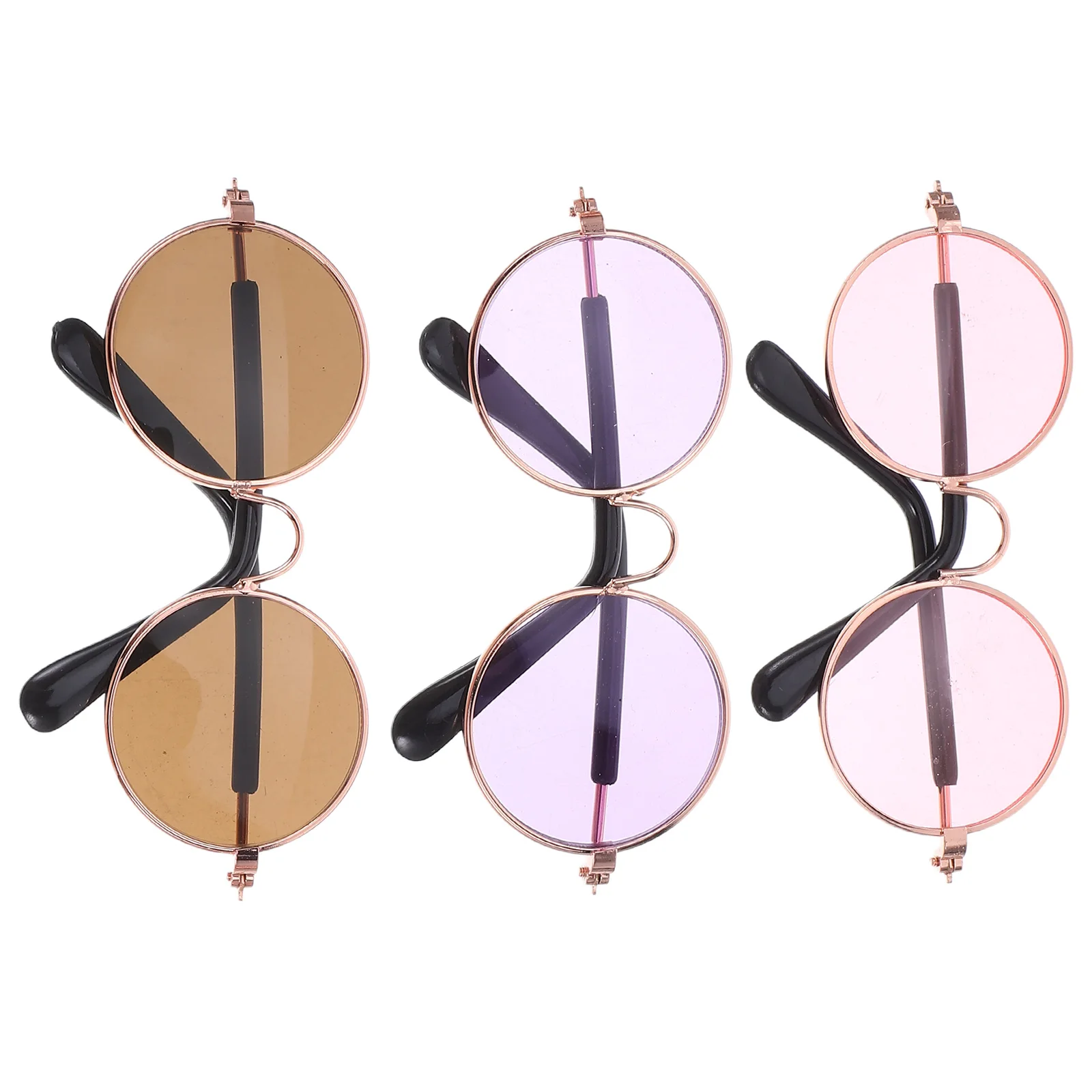 

3 Pcs Baby Decorative Glasses Dollhouse Miniature Eyewear for Crafts Photo Props Accessories