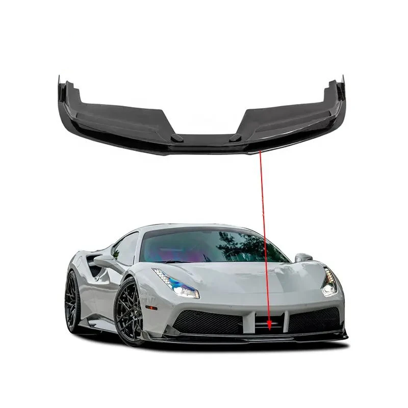 Carbon Fiber High Glossy Finish Vors-style Car Bumper Front Lip Car Accessories For Ferrari 488