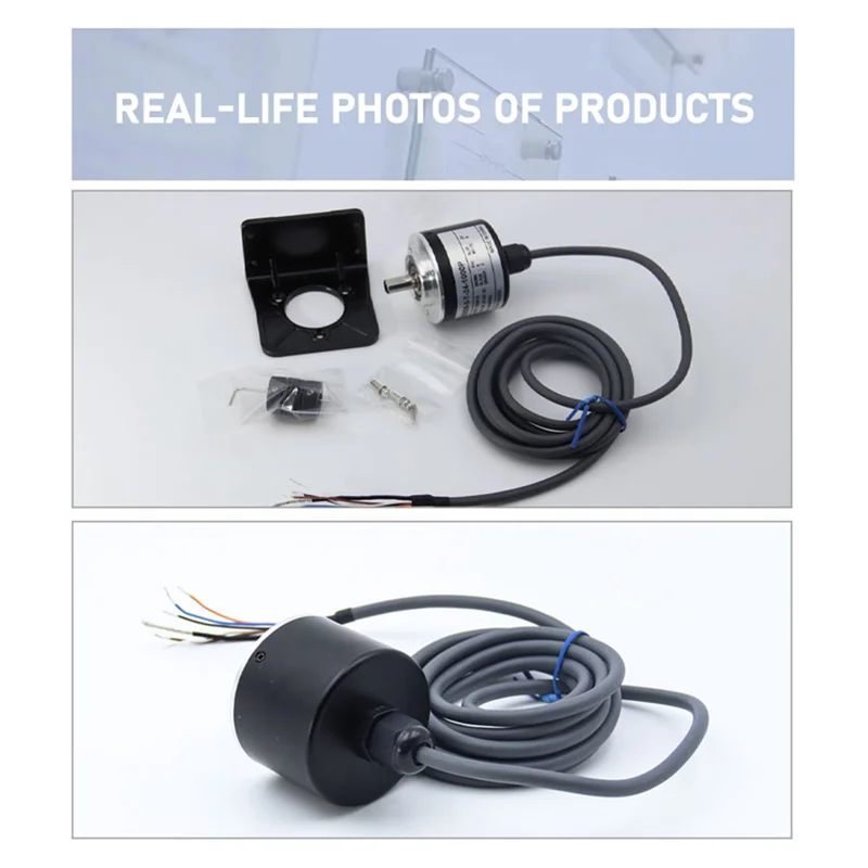 【ABUP】Optical Rotary Encoder E50S8 NPN Photoelectric INCREMENTAL DC 5V 24V เปิด Collector เอาต์พุตแรงดันไฟฟ้าเอาต์พุต