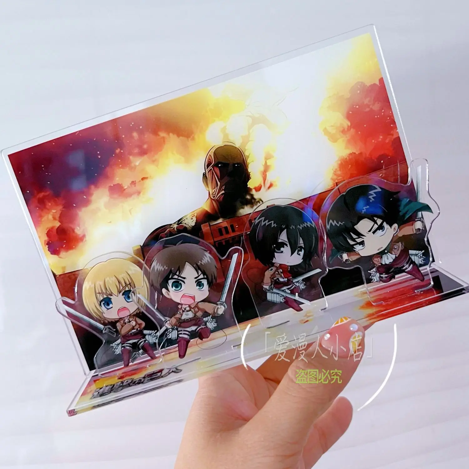 Аниме Леви Акерман Эрен Йегер Микаса·Акерман акриловая подставка модель косплей держатель тарелки топпер фанаты на день рождения Рождественский подарок