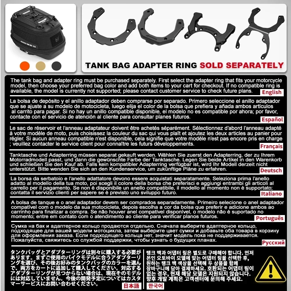 Rhinowalk Motor Quick-Release Tank Bag Anti-Theft With Rain Cover  For CFMOTO BMW VOGE Triumph Motorcycle Accessories