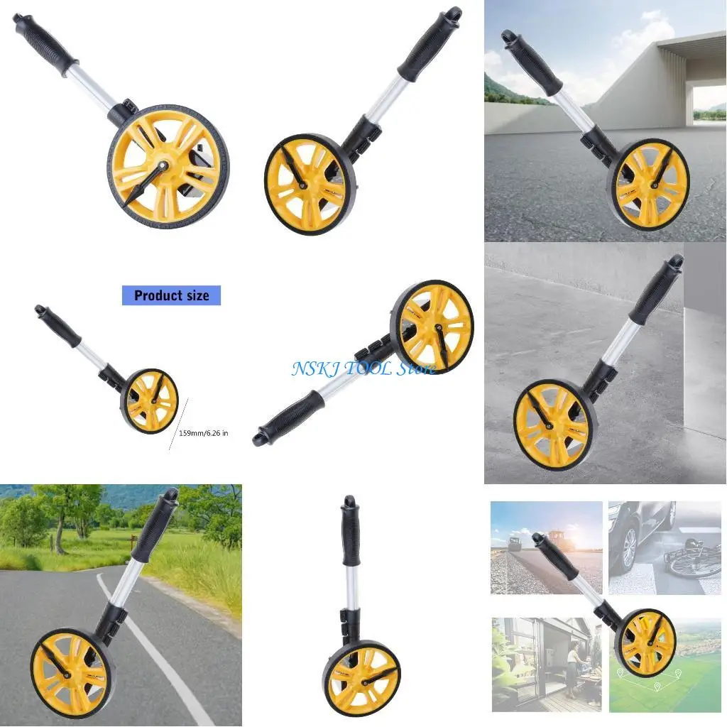 

L8RC Measuring Distance Tool Measuring Wheel 0-9999.9m Long Distance Mechanical Meter for Construction Worker Measure Wheel