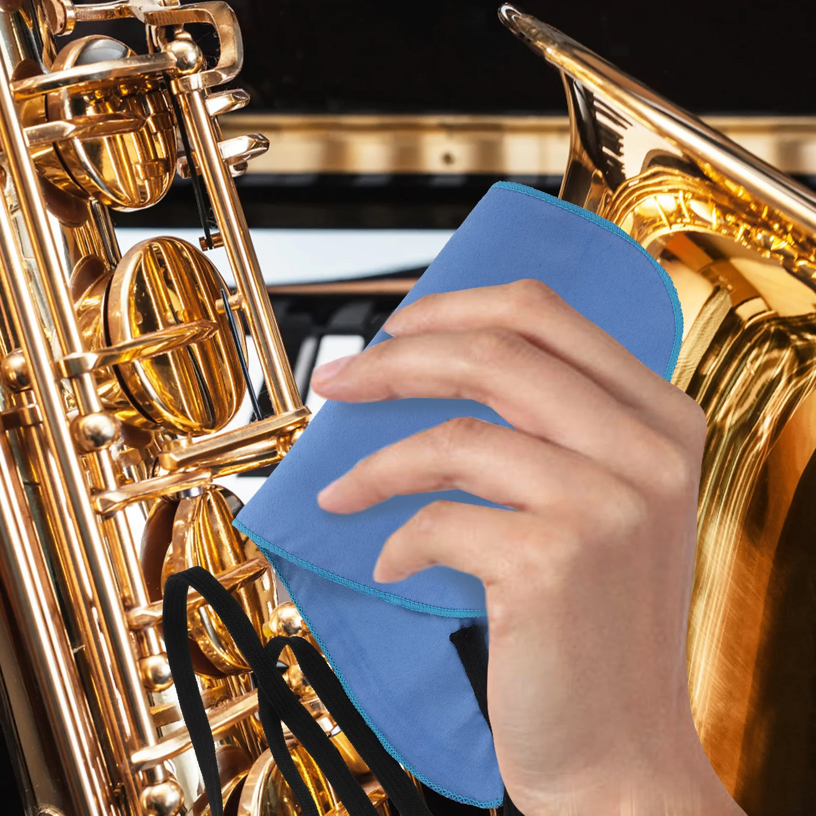 Clarinet Cleaning Cloth Sax Flute Soft Durable Inside Tube Cleaner Wind Instrument Maintenance Tool Wiping Cloth Saxophone