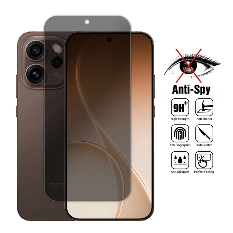 

For OPPO Reno15 Pro Glass For Reno14 F FS Reno15 Pro Tempered Glass Anti-spy Privacy 9H Full Glue Screen Protector For Reno15
