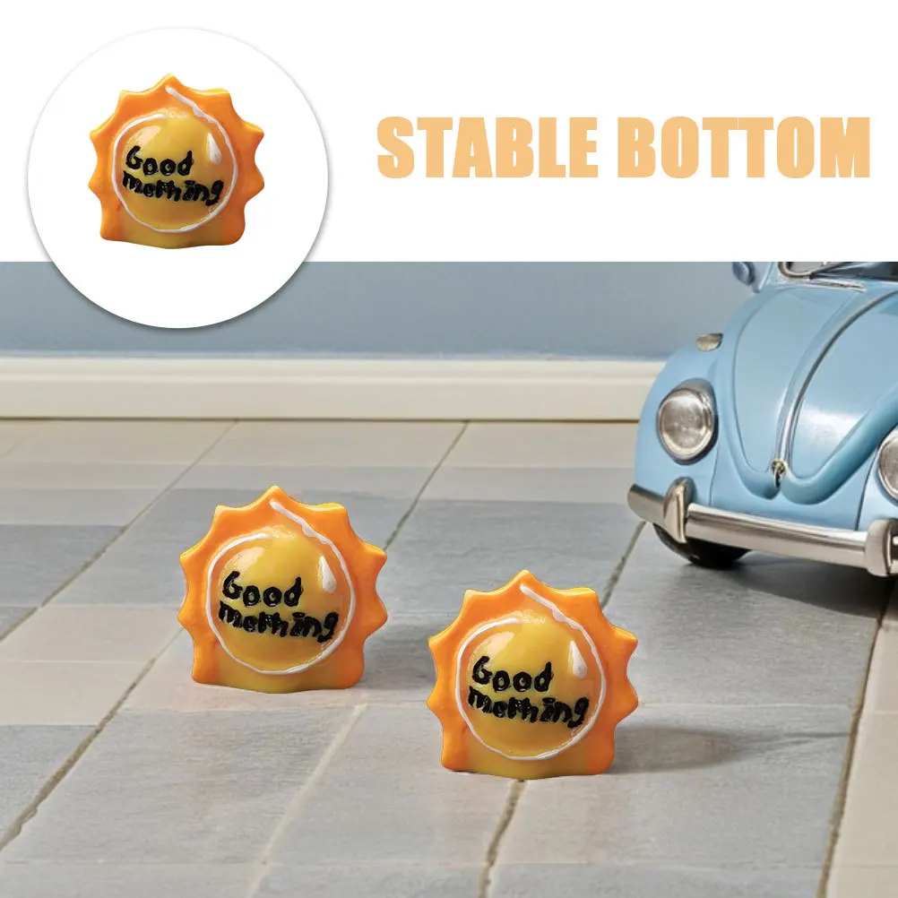10 stks Miniatuur Zon Voor Poppenhuis Hars Strand Fee Tuin Cake Topper Micro Landschap Decoratie Potplanten Standbeeld Mini Zon