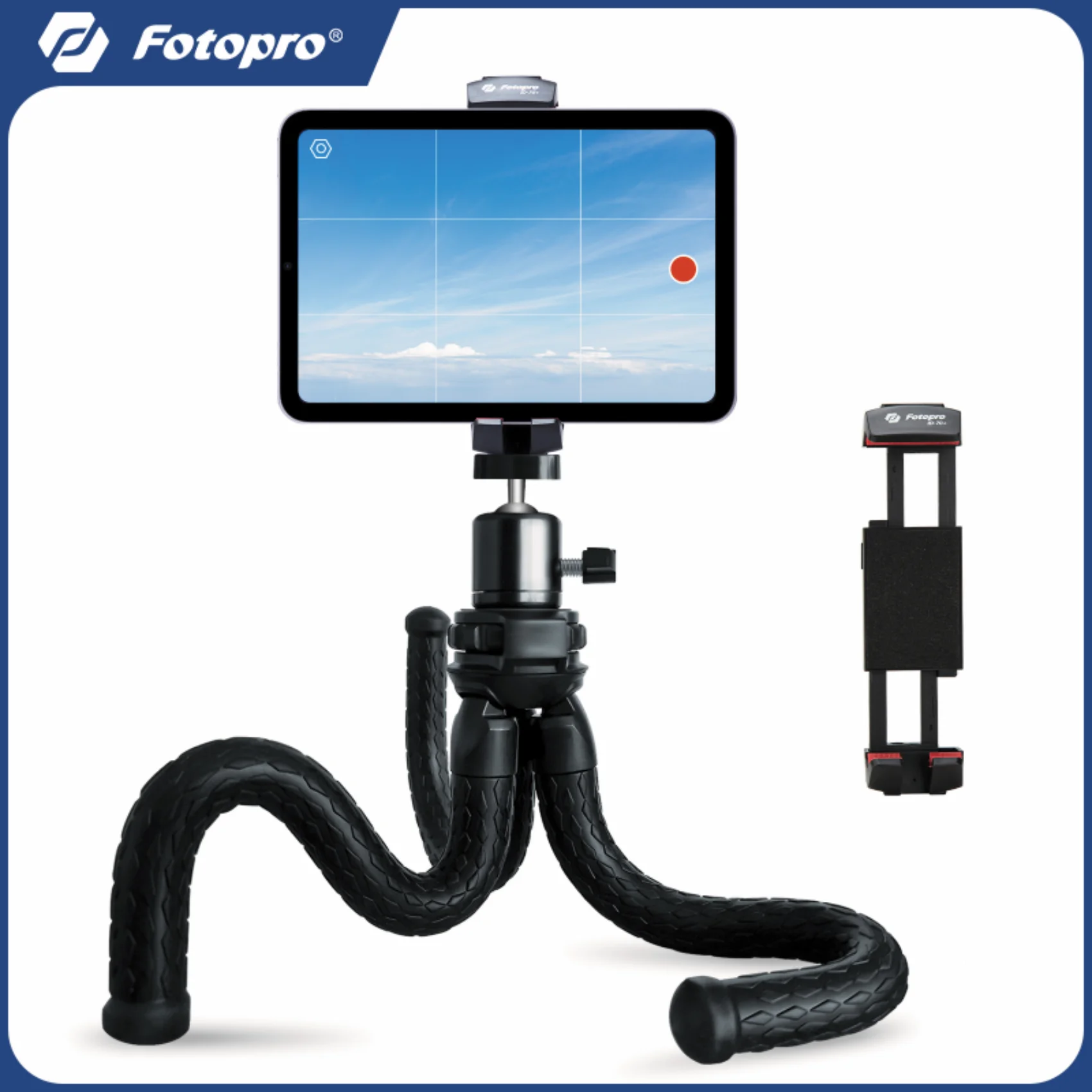 

Fotopro AT-2 ipad Tripod for Camera Cold Shoe Tablet Phone Tripod Mount Flexible Tripod for Video Recording Vlogging