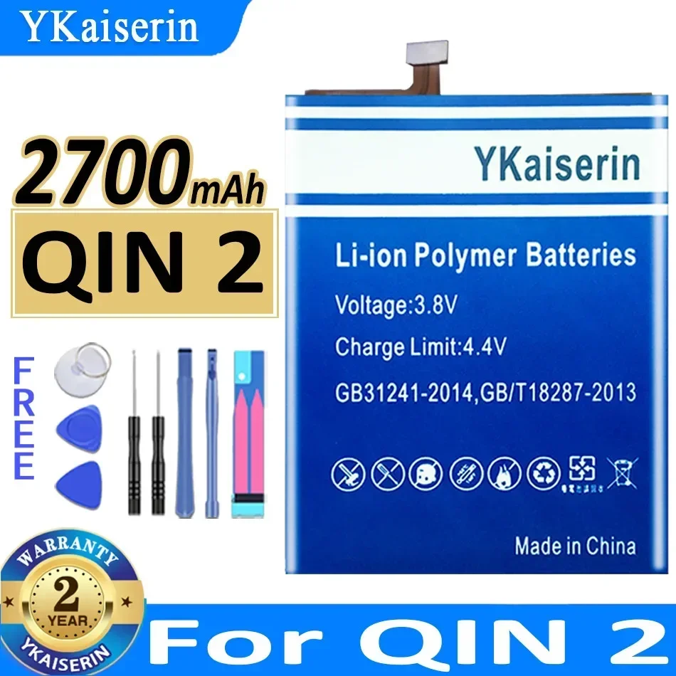 

YKaiserin Battery 1600mAh - 2800mAh QINK1 QINF21 QIN2 Replacement For Xiaomi QIN K1/QIN F21/QIN 2 Cell Phone Battertia Tools