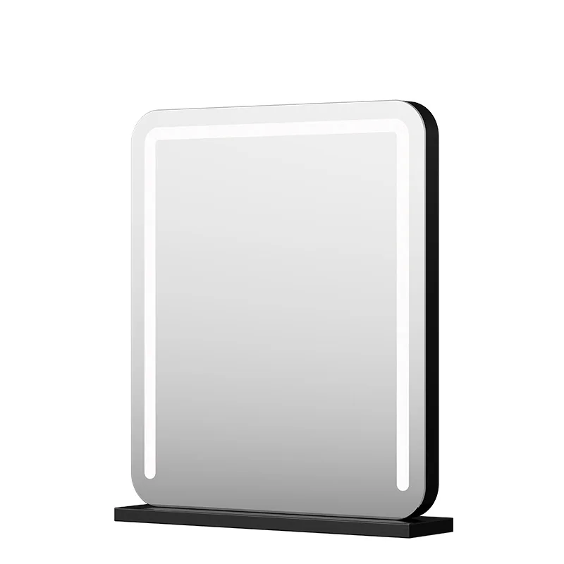 

Household desktop makeup mirror, square led lamp makeup mirror, household dressing