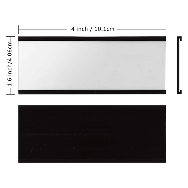 Hot TTKK แม่เหล็กผู้ถือป้าย 4X1.57 นิ้ว 80 แพ็ค C ช่องสีขาวกระดาษการ์ดป้องกันฟิล์ม Strong แม่เหล็ก Mess ฟรีที่ถอดออกได้