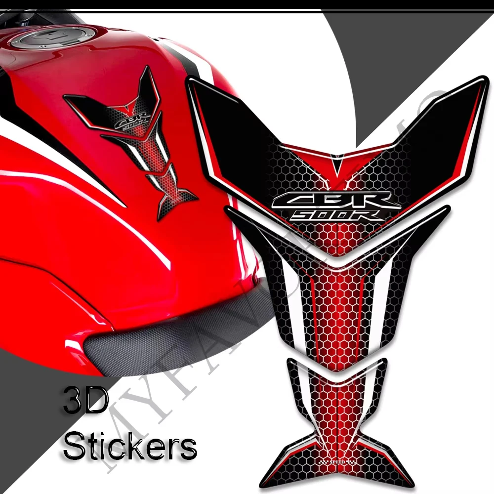 

Motorcycle Tank Pad Grips Gas Fuel Oil Kit Knee Fish Bone Protection Stickers Decals For Honda CBR500R CBR 500 R CB500 R
