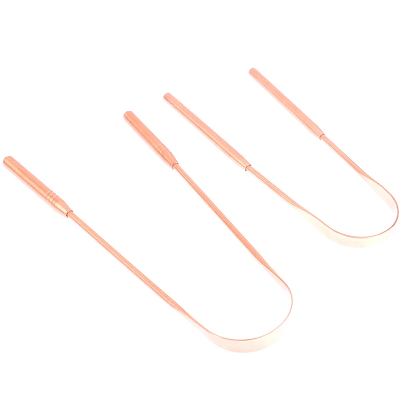 1Pc miedziany skrobak do języka Cleaner skrobak szczoteczka do zębów Dental higiena jamy ustnej narzędzie do pielęgnacji zdrowia dla mężczyzn kobiety — zdjęcie 5