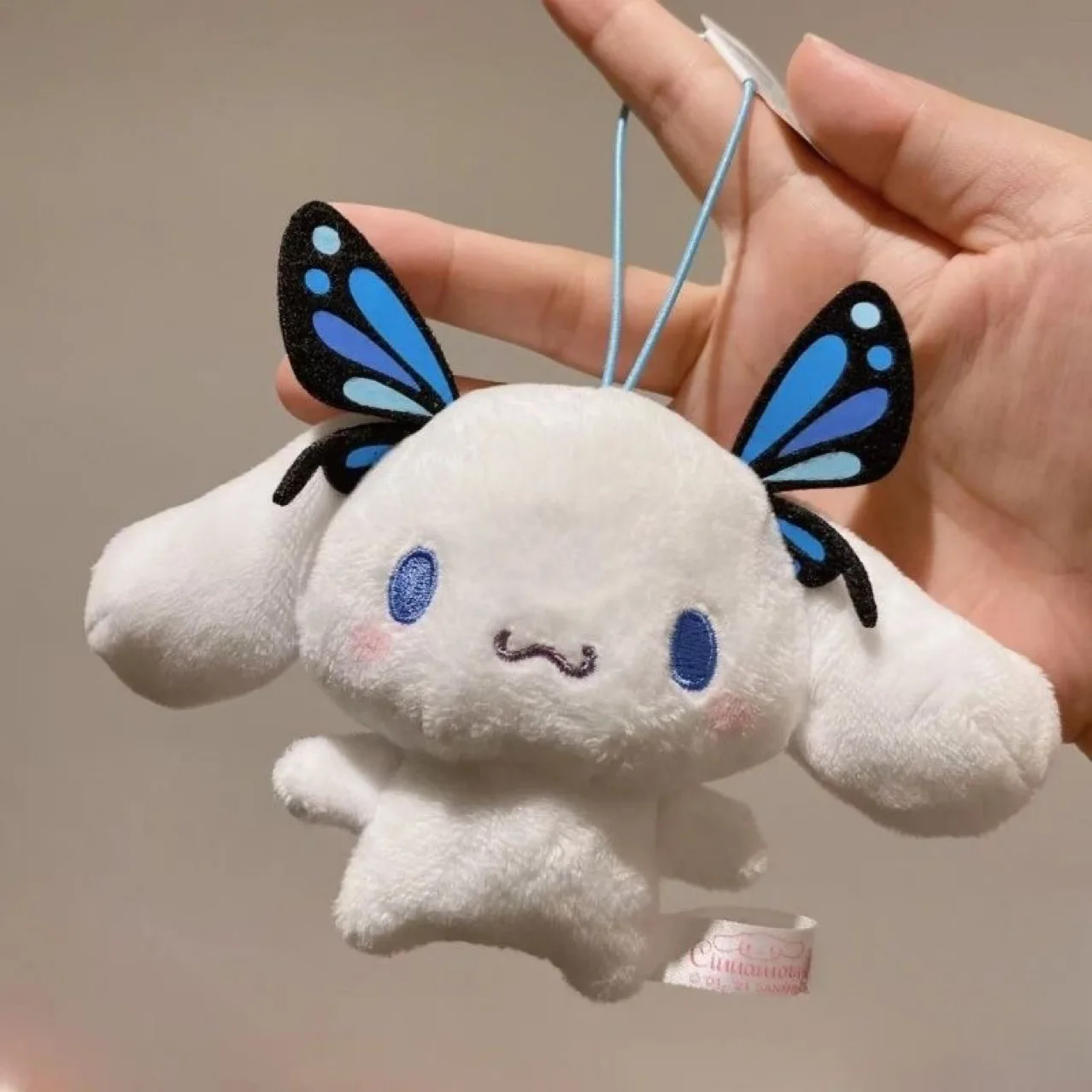 Sanrio Plush Cartoon Keychain Cinnamoroll Backpack Pendant Kuromi butterfly Cinnamoroll Bag Accessories Wings decoration Gift