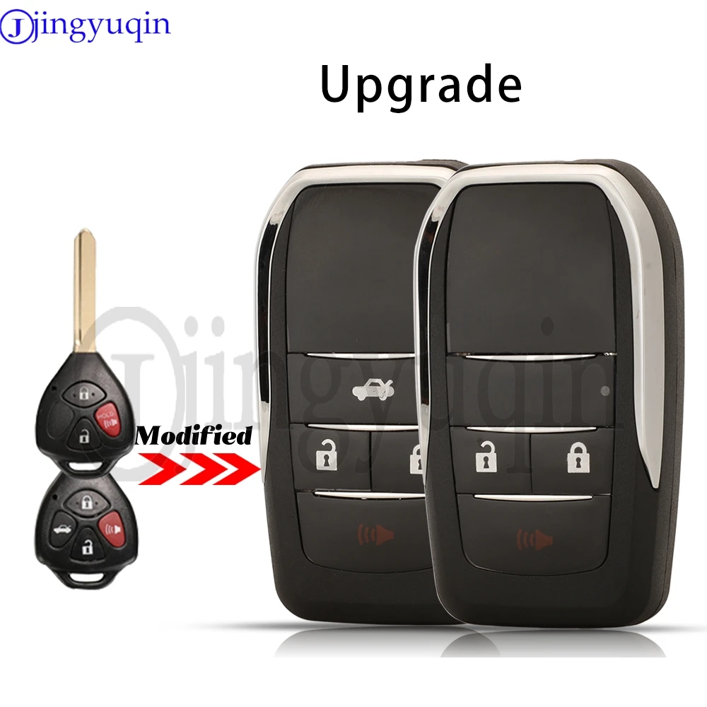 

jingyuqin 3/4 Buttons Modified Car Flip Key Shell For Toyota Corolla RAV4 New Arrival 2019 Auto Folding Case Toy47 Blade