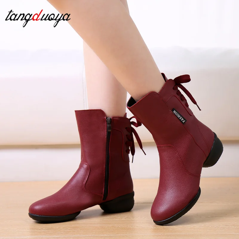 

Модные кожаные женские танцевальные ботинки для дам, обувь для бальных танцев, современные танцевальные туфли на квадратной подошве для девочек, танцевальная обувь моряка для сальсы