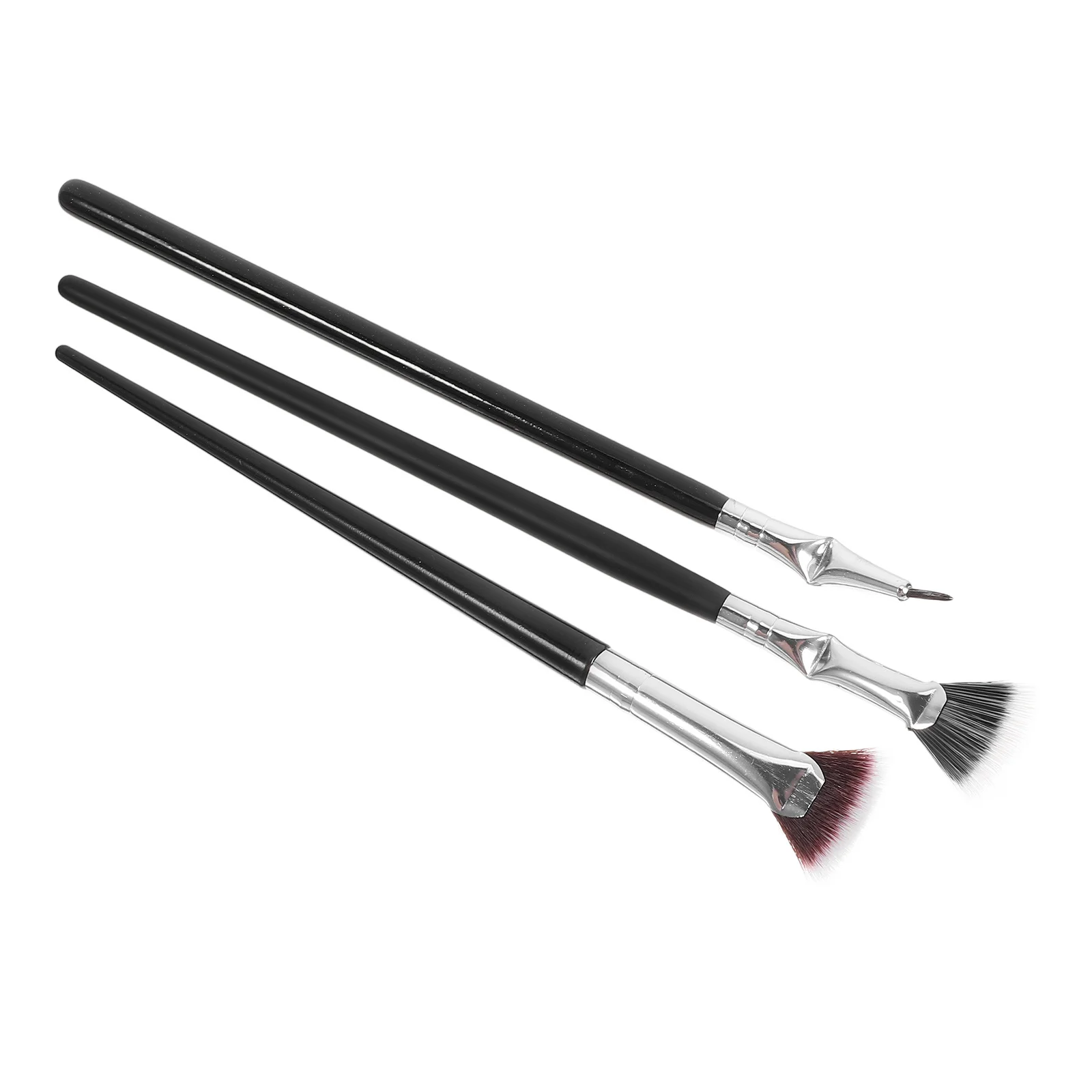 1 conjunto de escova de cílios recortada, ângulo dobrável, pente de cílios em forma de leque para aplicação de rímel sem climas, ferramenta separadora de cílios suave