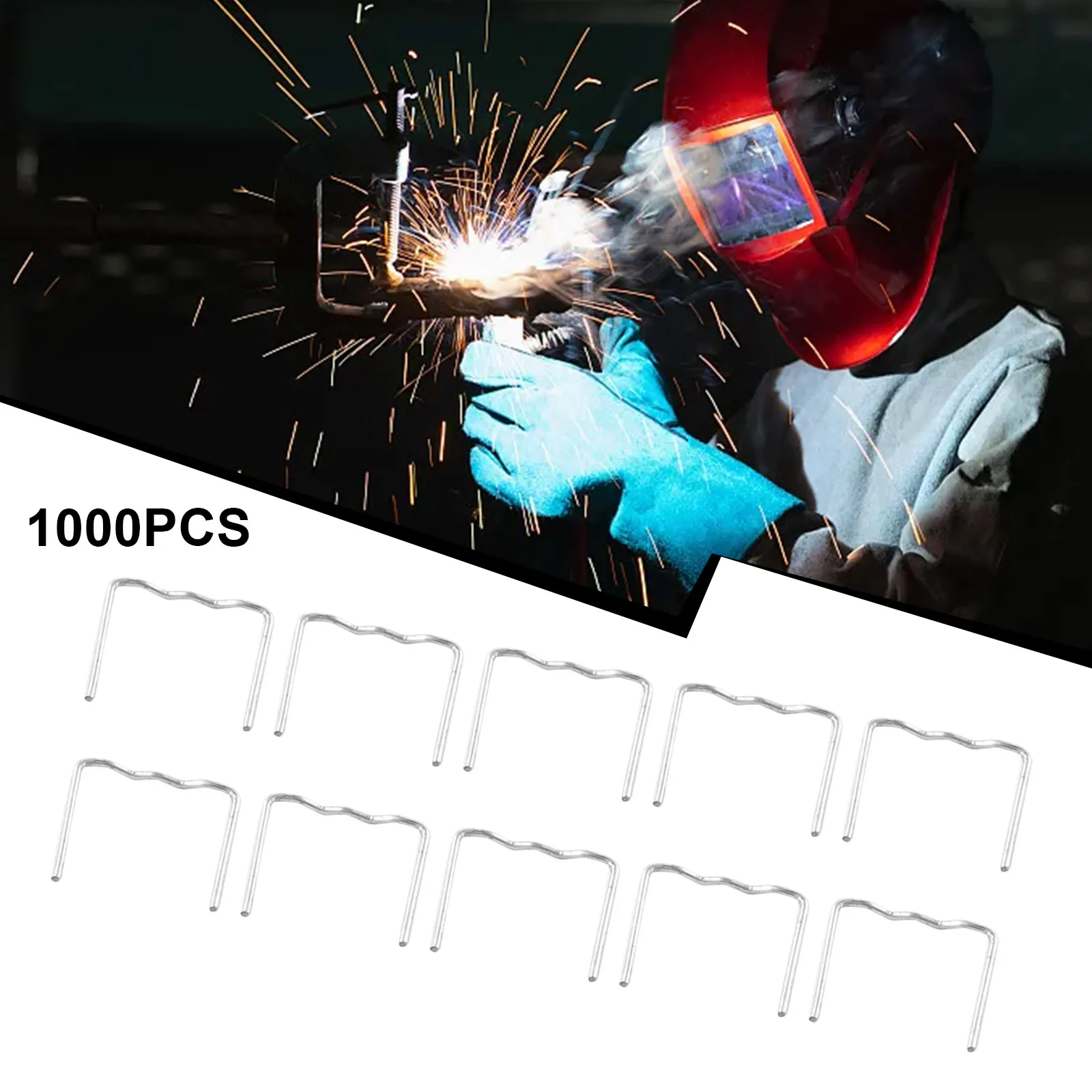 

1000PCS Flat Hot Staple for Plastic Stapler Repair Welder, 0 8mm Pre Cut, Stainless Steel, Silver Color, Reliable Performance