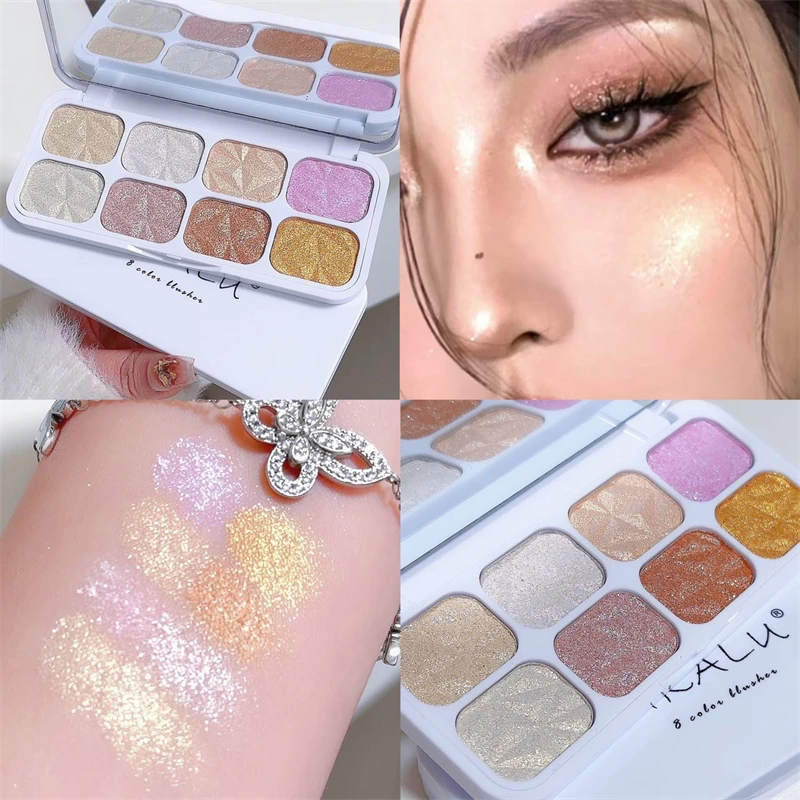 Eye Shadow Palette Makeup Shadows for Eyes Korean Glitter Diamond Pressed High Pigment Shimmer Eye Make-up Pallet Christmas Gift