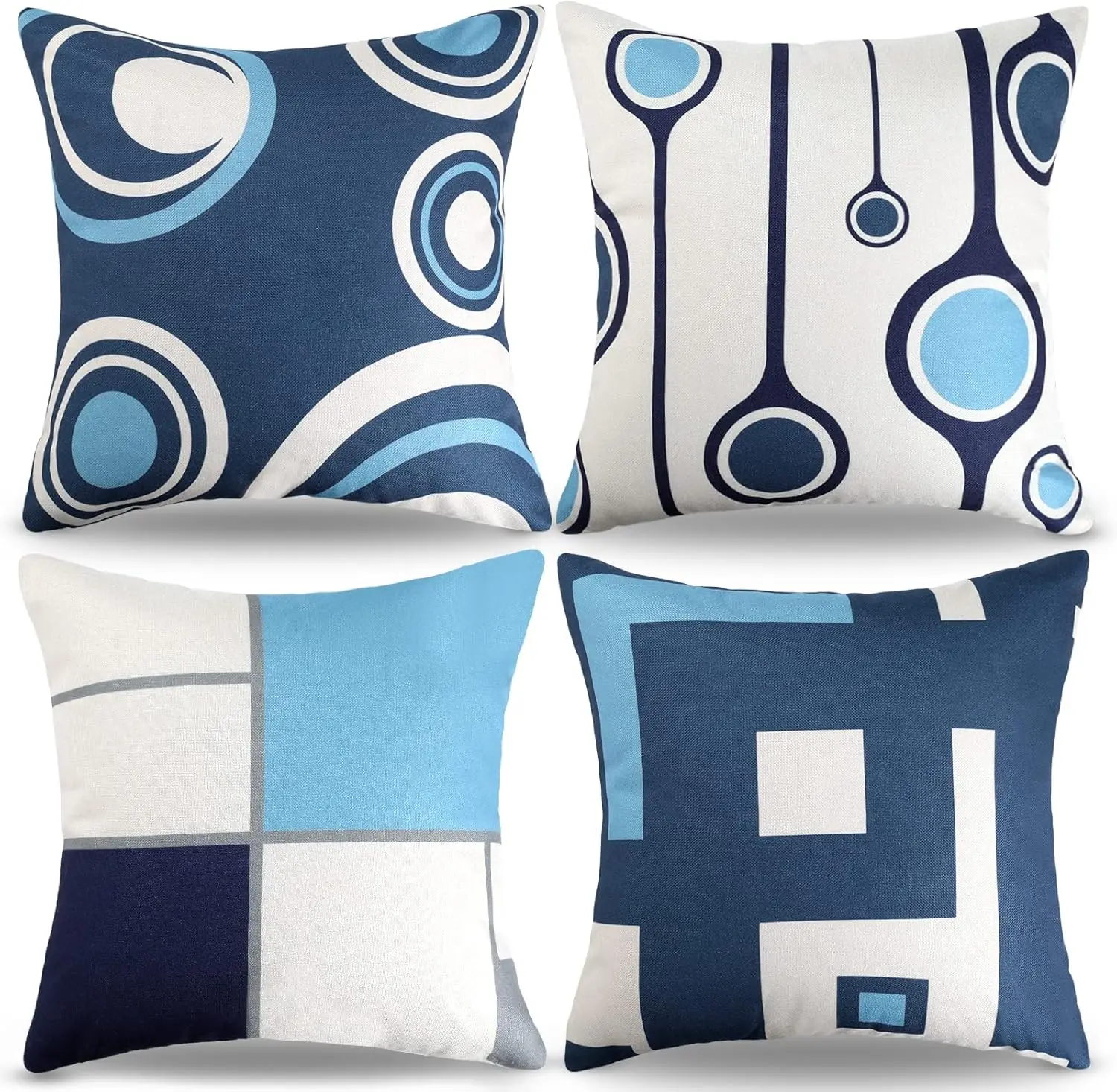 Linen Throw Pillow Cover Set 2