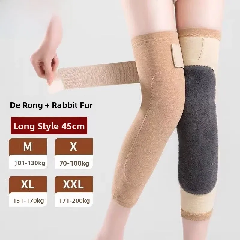 thickened-fleece-knee-pads-unisex-warm-protective-leggings-anti-slip-extended-winter-home-use-knee-support-bandages
