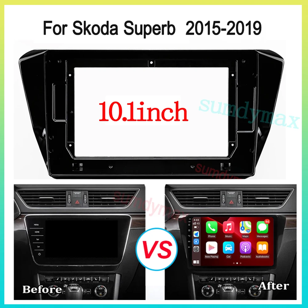 Car Frame Fascia Adapter For Skoda Superb 3 2015-2019 Android Radio Dash Fitting Panel Kit