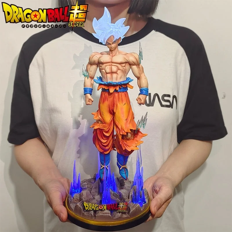 

32cm Dragon Ball Z Ultra Instinct Goku Figure Gk Anime Figure Large Luminous PVC Statue Model Collectible Doll Toy Gifts