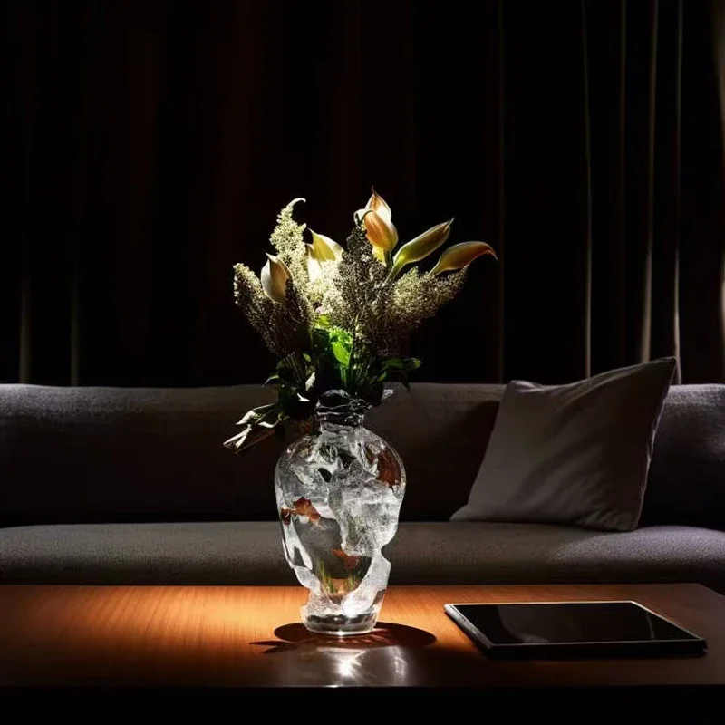 

Роскошная акриловая напольная ваза для декора, художественная ваза для отелей/галерей/выставочных залов