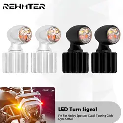 Motorcycle Mini LED Turn Signal Indicator Brake Light Blinker Running Lamp For Harley Sportster Touring Road Glide Dyna Softail