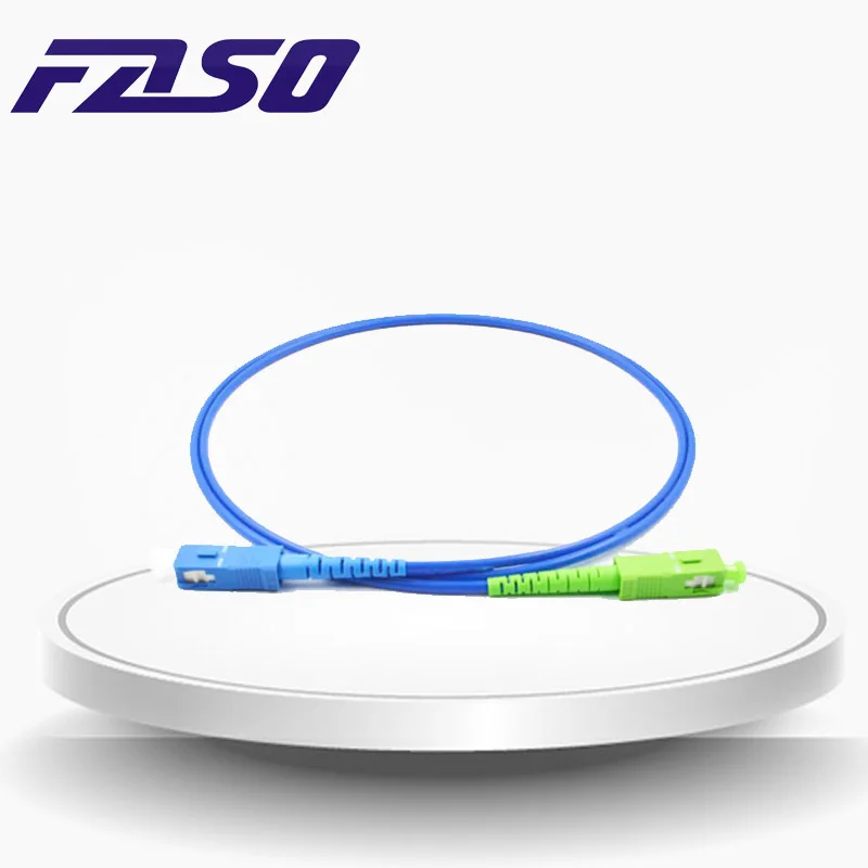 

FASO 50Pcs/Bag 3m SC/UPC to SC/APC Single Mode G652D Simplex Core 3.0mm Armored Fiber Optic Patch Cord With Blue LSZH Jacket