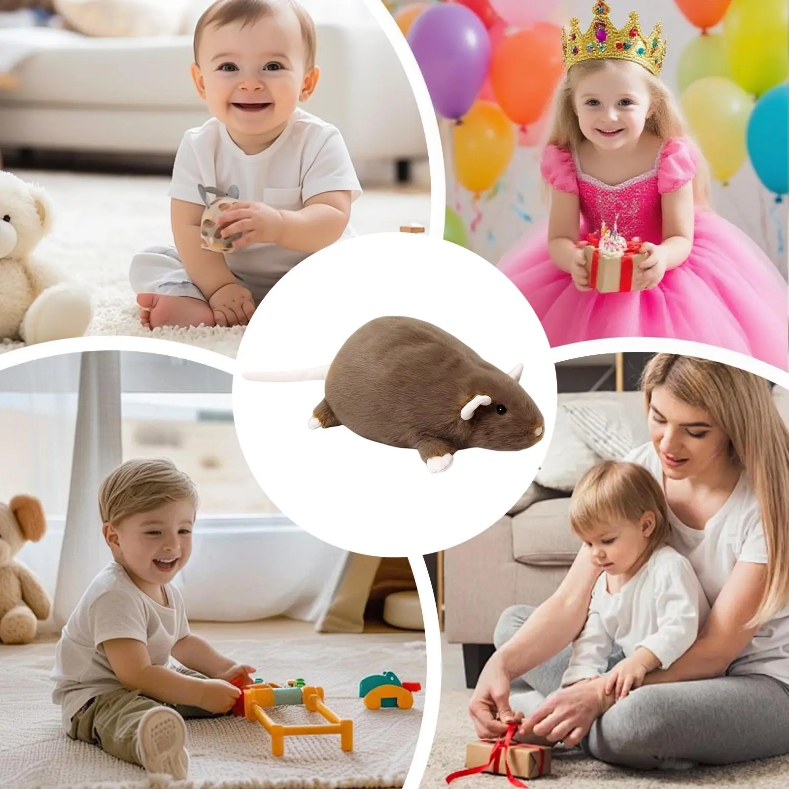 Pluszowa myszka, miękka, urocza maskotka, poduszka do przytulania dla kobiet, mężczyzn, dzieci, chłopców, dziewcząt, nastolatków, dorosłych, do salonu.