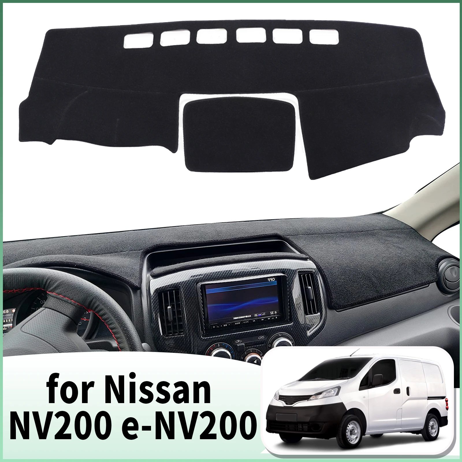 

fit for Nissan NV200 e-NV200 2010 2011 2012-2018 Dashmat Car Accessories Dashboard Cover Pad DashMat Sunshade Protective Carpet