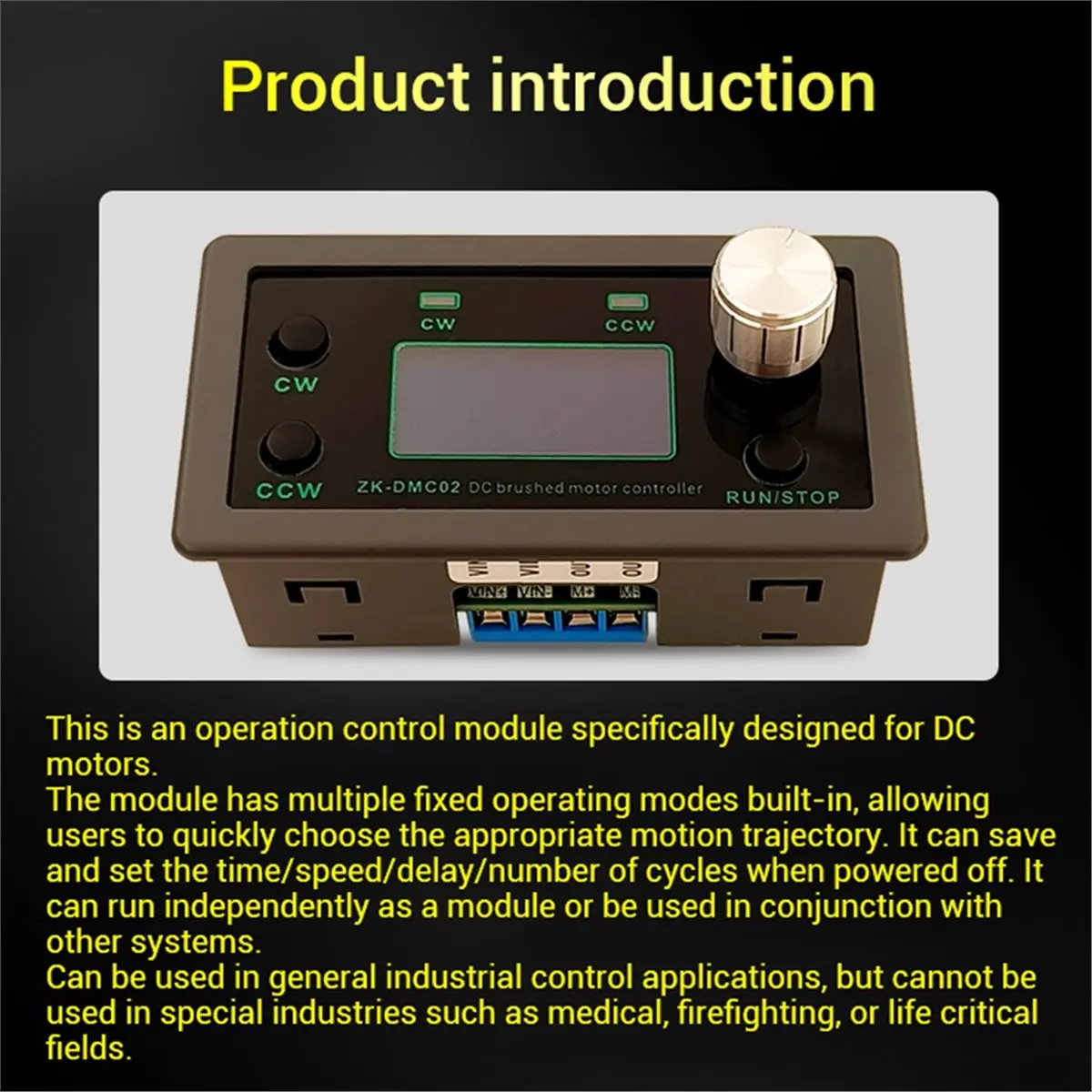 fitfit DMC02 DC Motor Control Forward/Reverse Controller DC 12-30V 10A 12V 24V Brushed DC Motor Controller