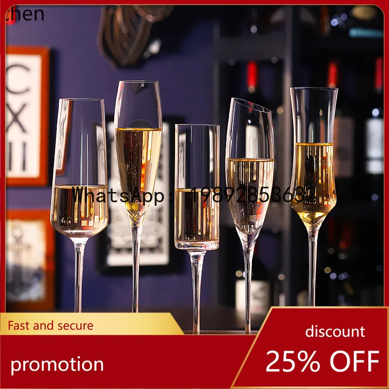 crystal glass champagne flute set wine glasses