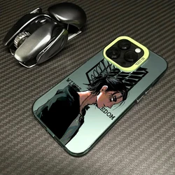 Attack On Titan Anime giapponese per Apple iPhone 15 14 13 12 11 XS XR X Pro Max Plus custodia per telefono con Cover in argento colorato