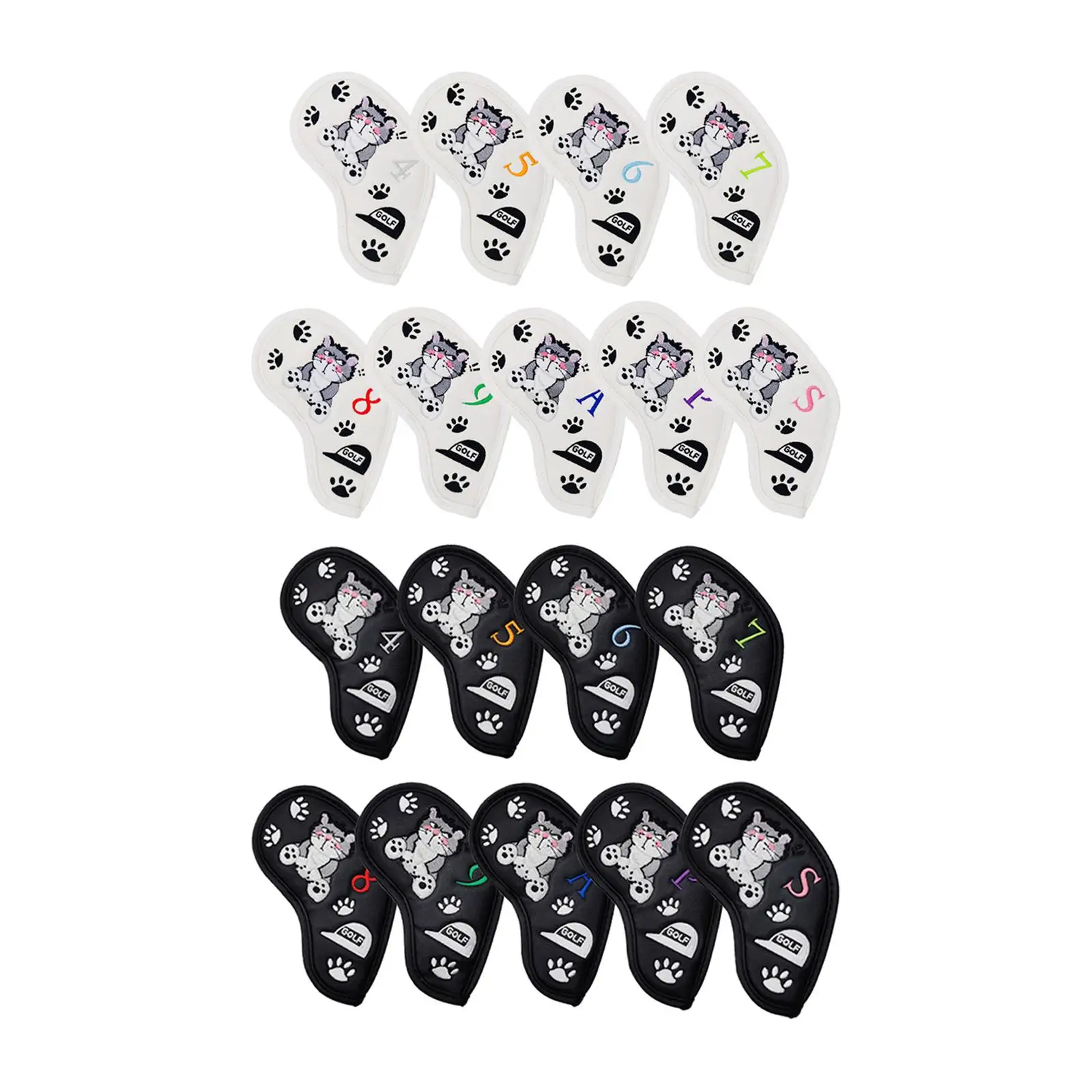 

9Pcs Golf Iron Covers Set 4-9,P,A,S Protection Guards Golf Club Headcover for Women Men Golfers