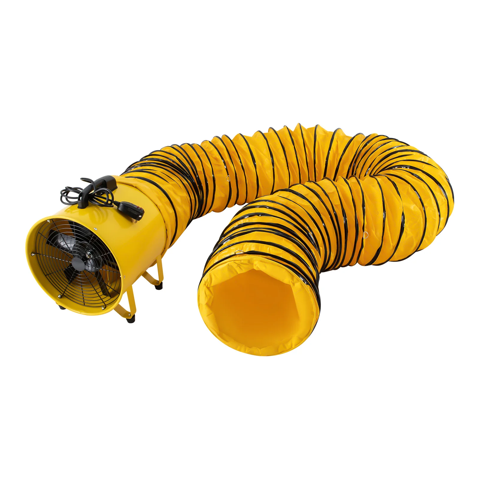 16 Inches 1100W Utility Blower 3178CFM Ventilation Fan Fume Extractor With 32.8ft/10m Duct Hose