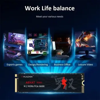 HUADISK M.2 NVMe PCIe SSD 128GB 256GB 512GB pevný disk M2 NVMe 2280 1TB 2TB interní SSD disk pro notebook a stolní počítač 10 nejlepší prodej 8TB M2 SSD - №7