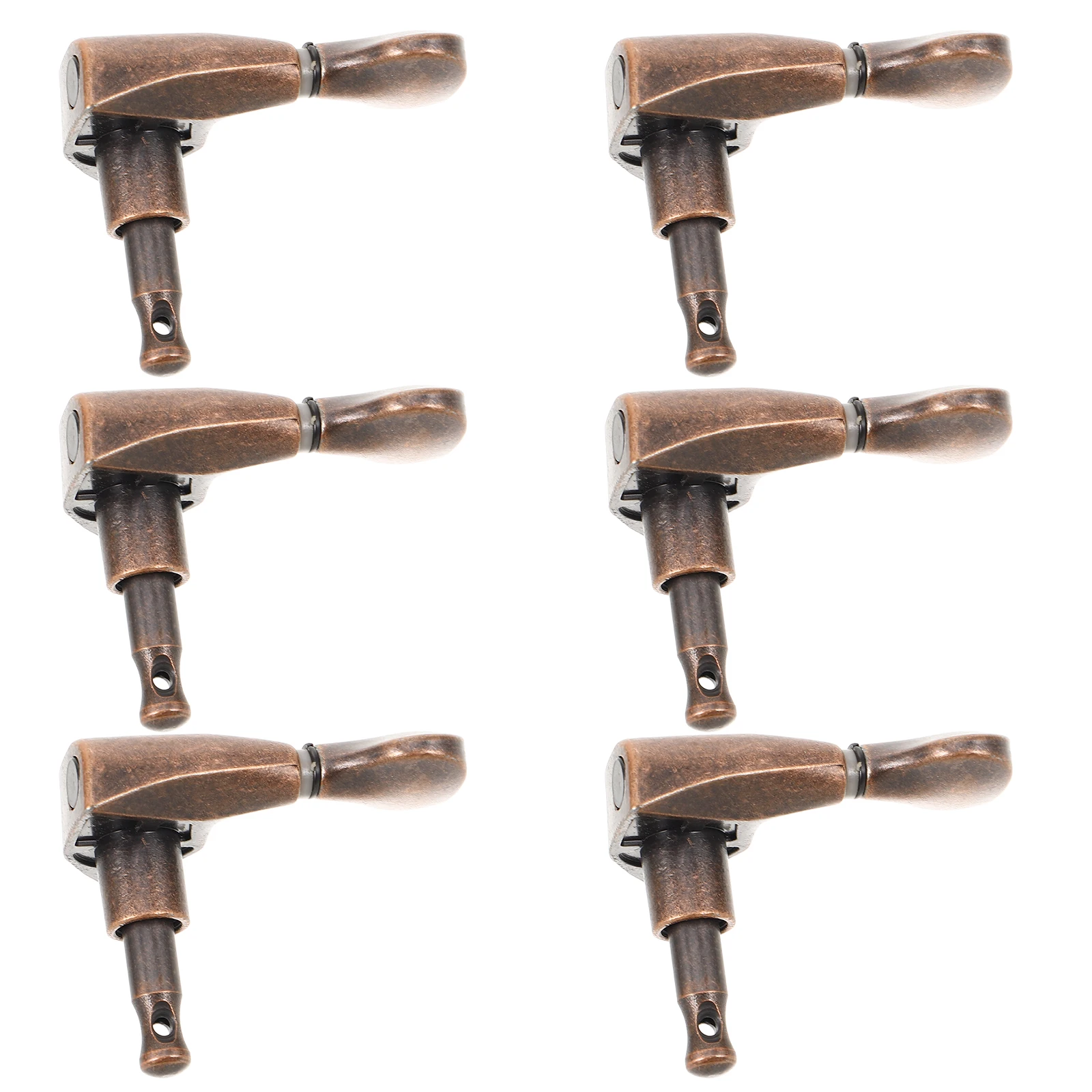 

6pcs Locking Guitar Tuners Copper Alloy Tuning Pegs Button String Winder Tool Acoustic Electric Bass Replacement Parts Bridge