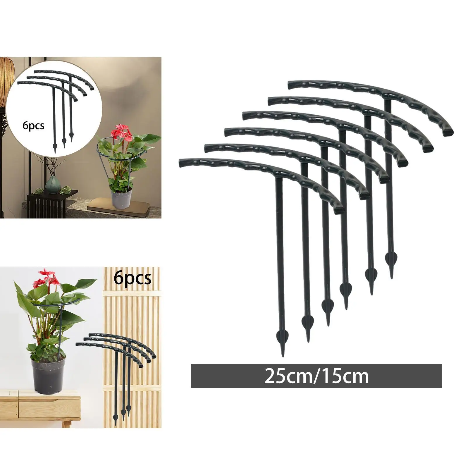 6x supporti per piante, supporto per piantare, gabbie per piante, per balcone di vite di ortensia