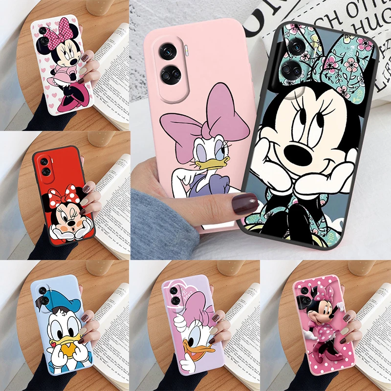 For Honor 90 Lite Case Cartoon Animation Lovely Mickey Mouse Shell Soft Silicone Back Cover For Honor 90Lite Fundas Donald Duck