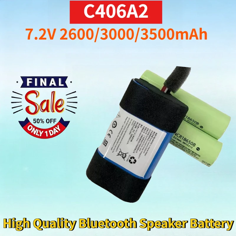 

C406A2 7.2V 2600/3000/3500mAh Lithium-ion Rechargeable Battery Pack for Marshall EMBERTON High Quality Bluetooth Speaker Battery